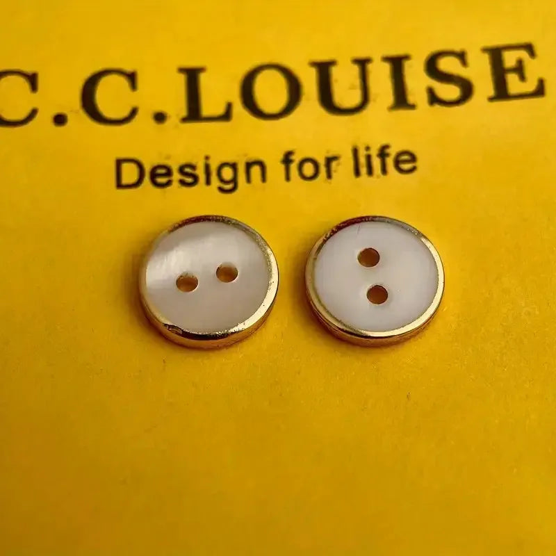 Resin Circular Button Craft Sewing Button 2-Hole Handmade DIY Accessory (11.5mm) Qme
