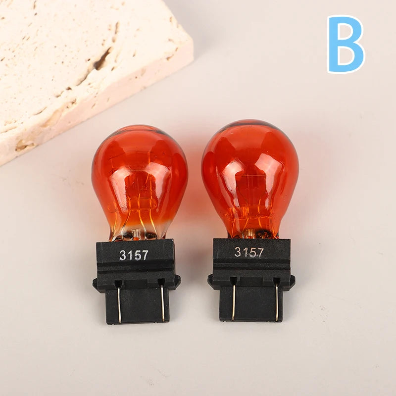 3157 DC12V 21 5W Car Brake Light Bulbs Halogen Lamp Quartz Glass Turn Qme B