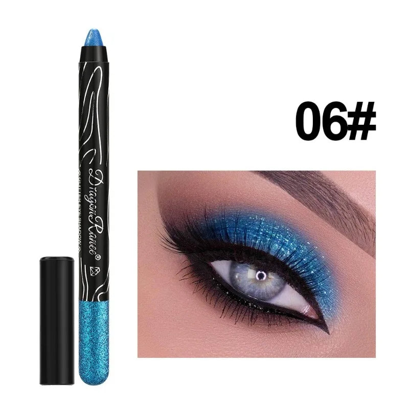 Waterproof Pearlescent Eyeshadow Eyeliner Pencil Lasting Glitter Matte Nude Eye Shadow Makeup Pigment Silkworm Eyeshadow Pen Qme