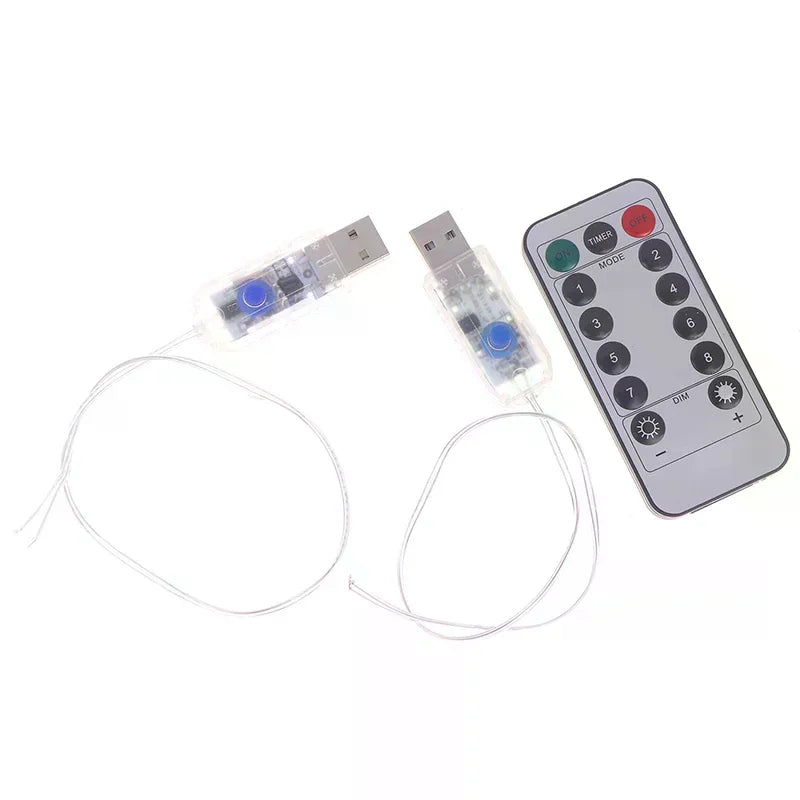4 5V LED Strips Light Remote Controller USB Circuit Board Christmas Qme