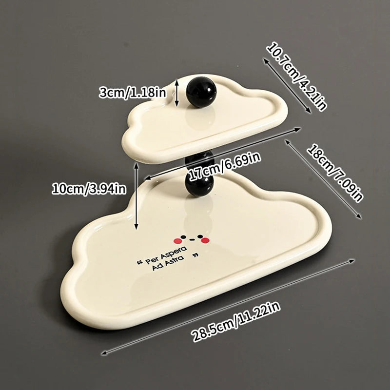 Shelf Bathroom Aromatherapy Perfume Organizer Cloud Shape Double Qme