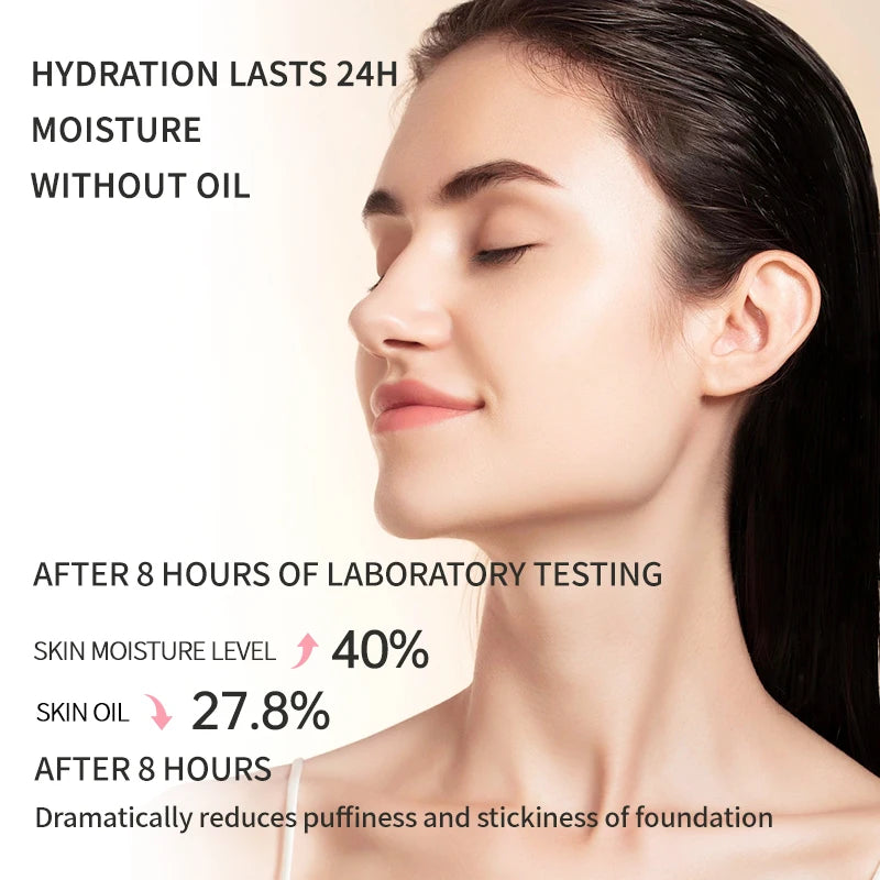 Hydrating Invisible Pore Base Makeup Stick, Moisturizing Oil-control Primer Makeup Cream, Lip balm,Brighten Modifying Skin Color Qme