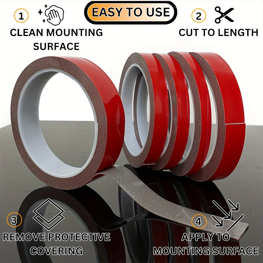 2.5m Long Double Sided Adhesive Viscosity Strong Rain Eyebrows Cars Temperature Resistant Rain Barriers Car Specific Adhesive Ta Qme