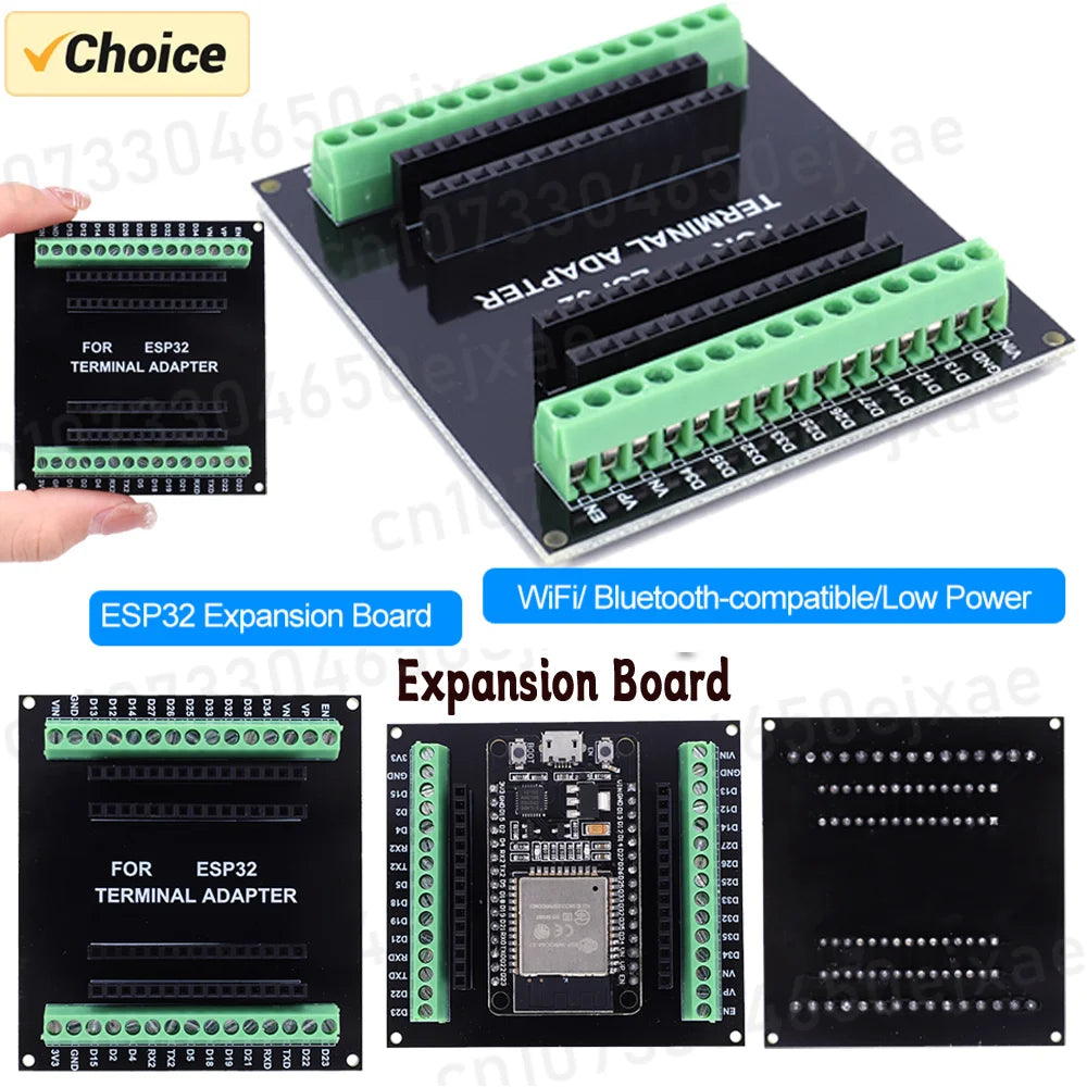 ESP32 Breakout Board GPIO 1 into 2 + ESP32 CP2102 NodeMCU-32S Lua 30Pin GPIO WiFi+Bluetooth-compatible Development Board Qme