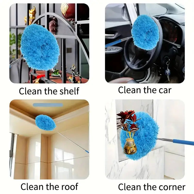 Multifunctional Ceiling Fan Cleaner Dusters Brush For Car Ceiling Home Cleaning Reusable Long-Handled Household Cleaning Tools Qme