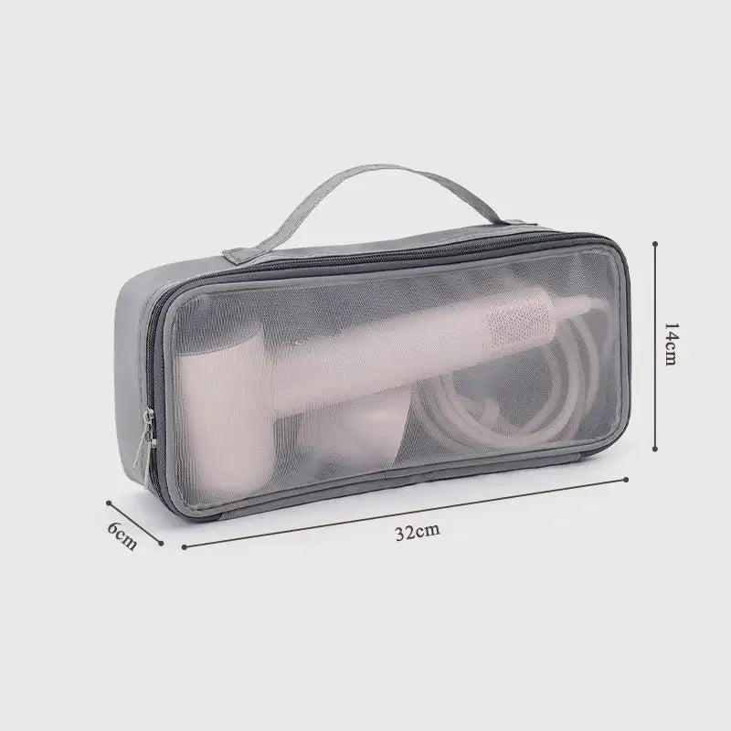 Straightener Storage Case Clear Window Bag Portable Travel Hair Dryer Qme B