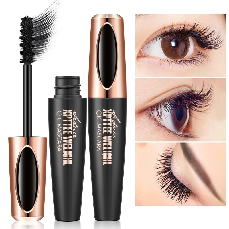 1pcs 4D Mascara Thick Slender Curly Waterproof and Sweatproof 24h Lasting Effect Without Smudge Mascara Makeup Tools Qme