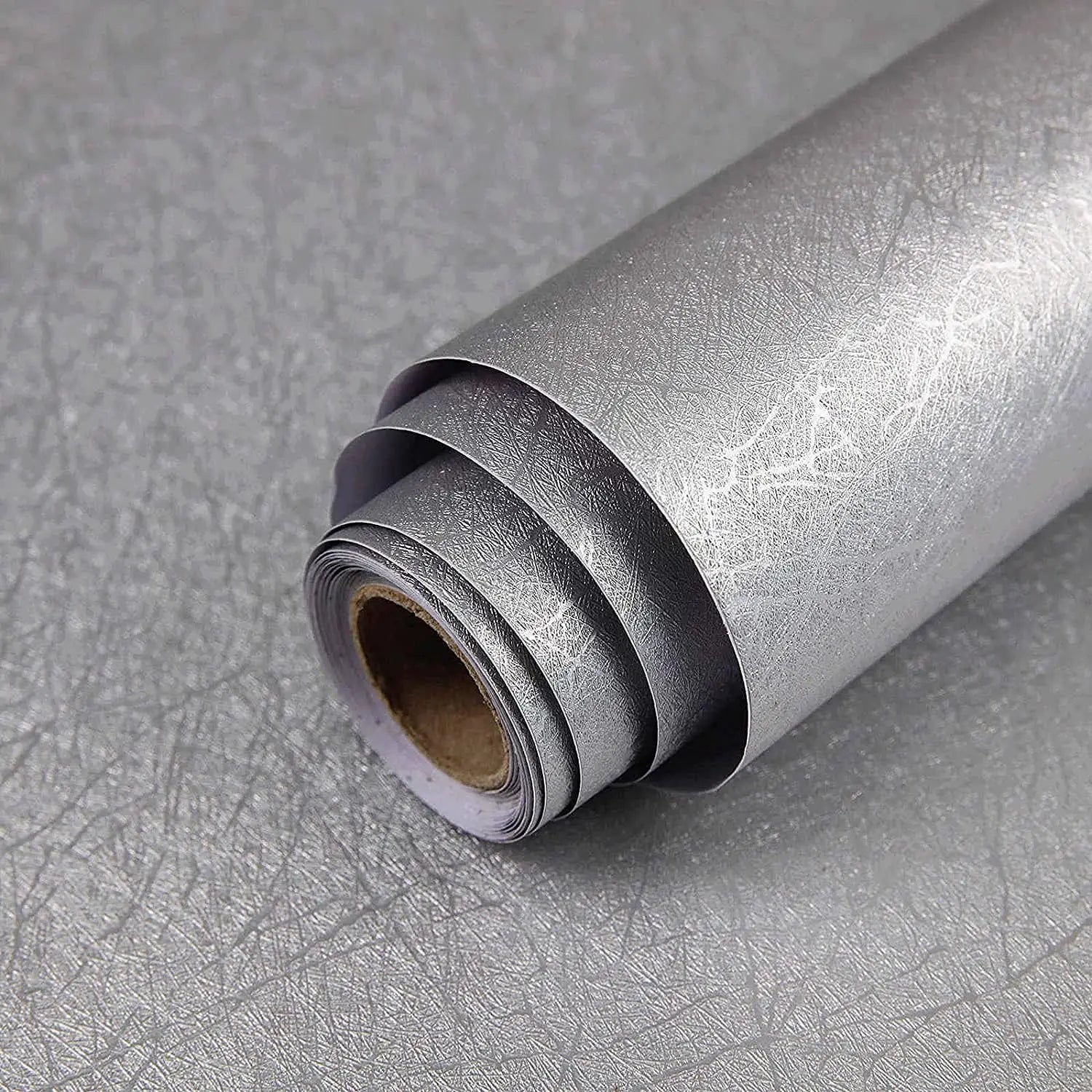 Silver Silk Wallpaper Embossed Self Adhesive Removable Vinyl Peel Qme