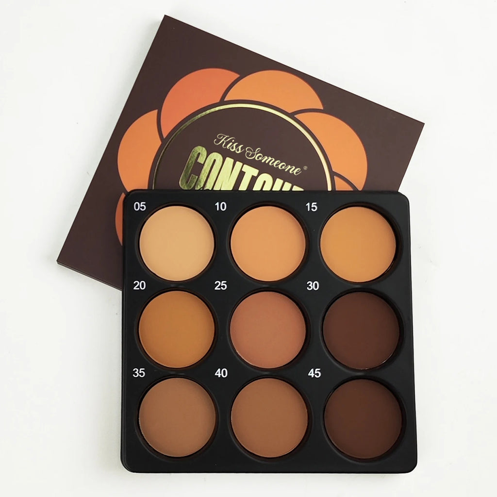 Nine color dark powder repair plate concealer matte waterproof durable natural makeup plate repair durable matte Qme