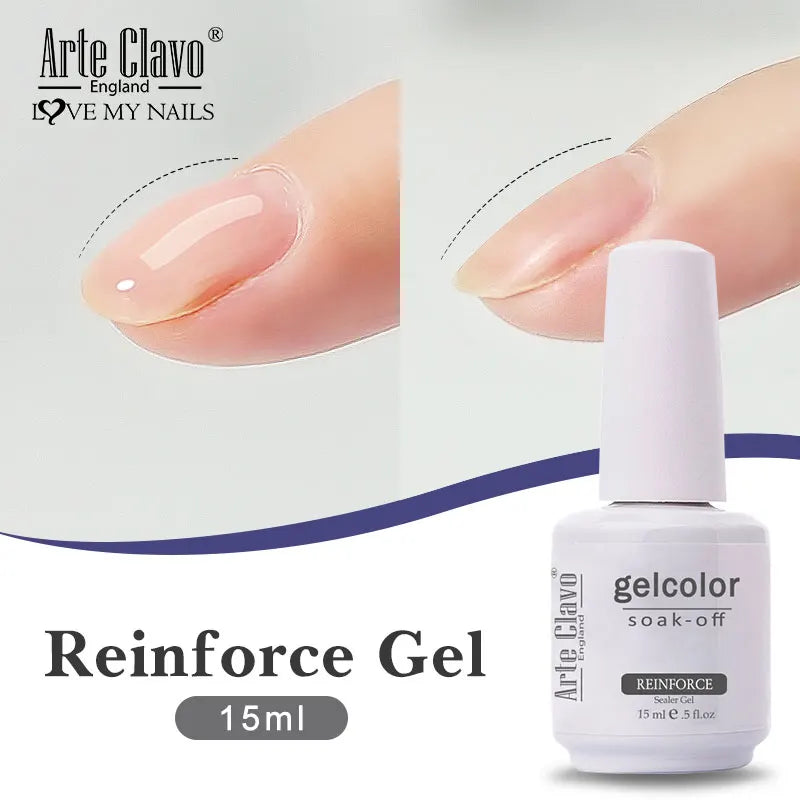 Arte Clavo UV LED Foundation Gel Nail Polish Base Primer Coat Qme 15ml-Reinforce Gel