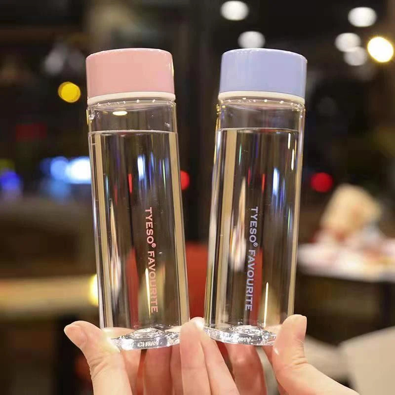 Outdoor Plastic Drinking Bottle Cup Anti-drop Cartoon Pattern Qme