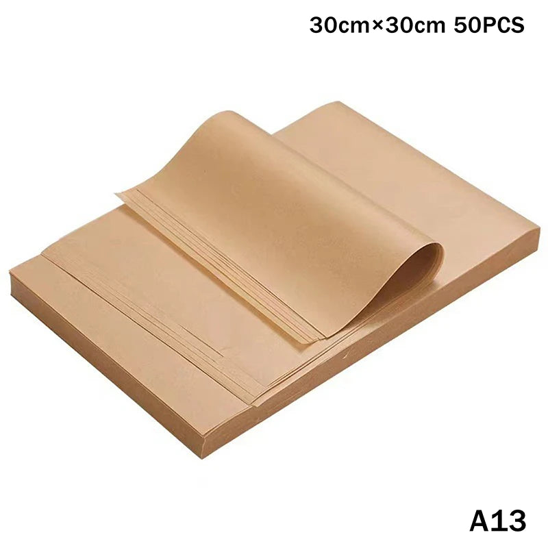 50 Parchment Paper Baking Sheets Non-stick Precut Oven Air Fryer Qme A13