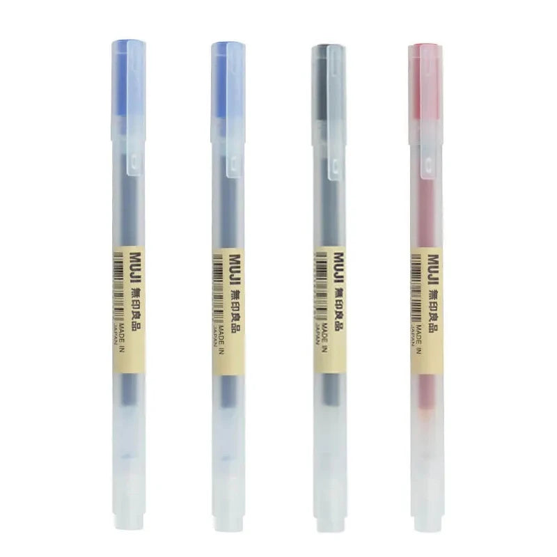 3-6Pcs/Set 0.38mm Kawaii MUJIs Gel Pen Black/Red/Blue Ink Gel Pen Office School Ballpoint Pen Writing Stationery Qme 0.38mm 4pcs mix B