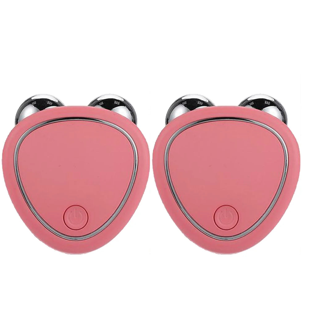 Mini Microcurrent Facial Device+facial Serum EMS Face Lift Massager Qme pack of 2