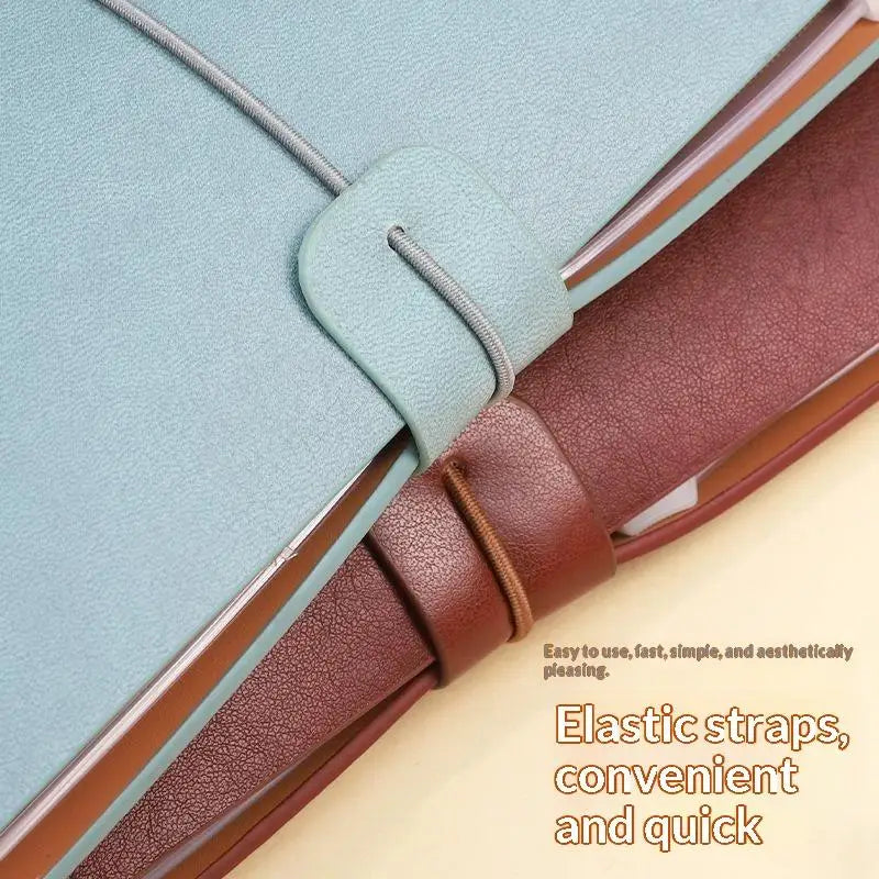 Vintage PU Leather Refillable Notebook Soft Cover Loose Leaf Pages Qme