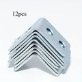 12Pack L-Shaped Steel Corner Braces - Metal Right Angle Corner Brackets for Drawer Shelf Wall Bracket Fixing, Furniture Hardware Qme 12pcs