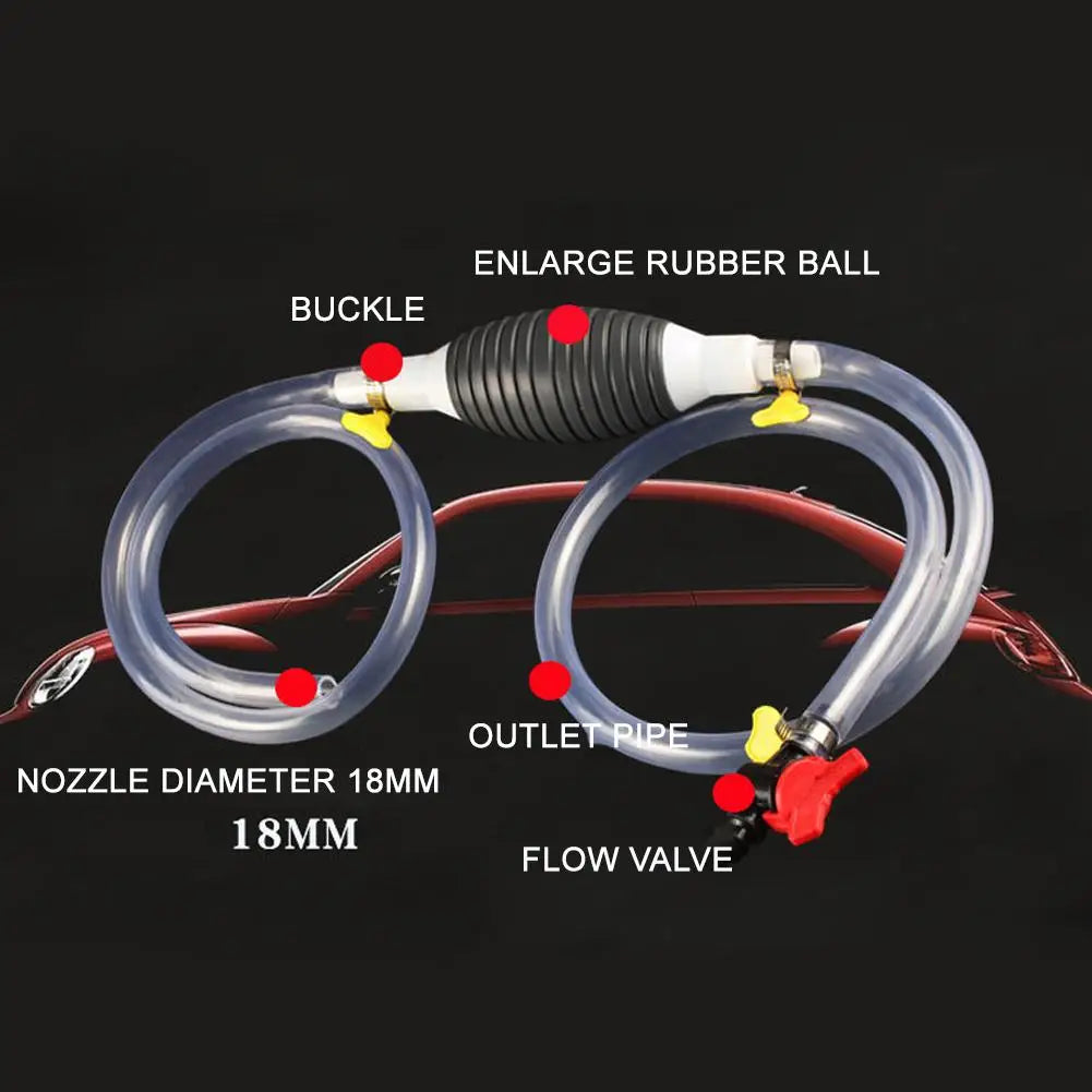 2 Meter Handy Manual Gas Oil Pump Durable For Car Liquid Gasoline Tuning Fuel Transfer Tank Injector Suction Pipe Accessories Qme