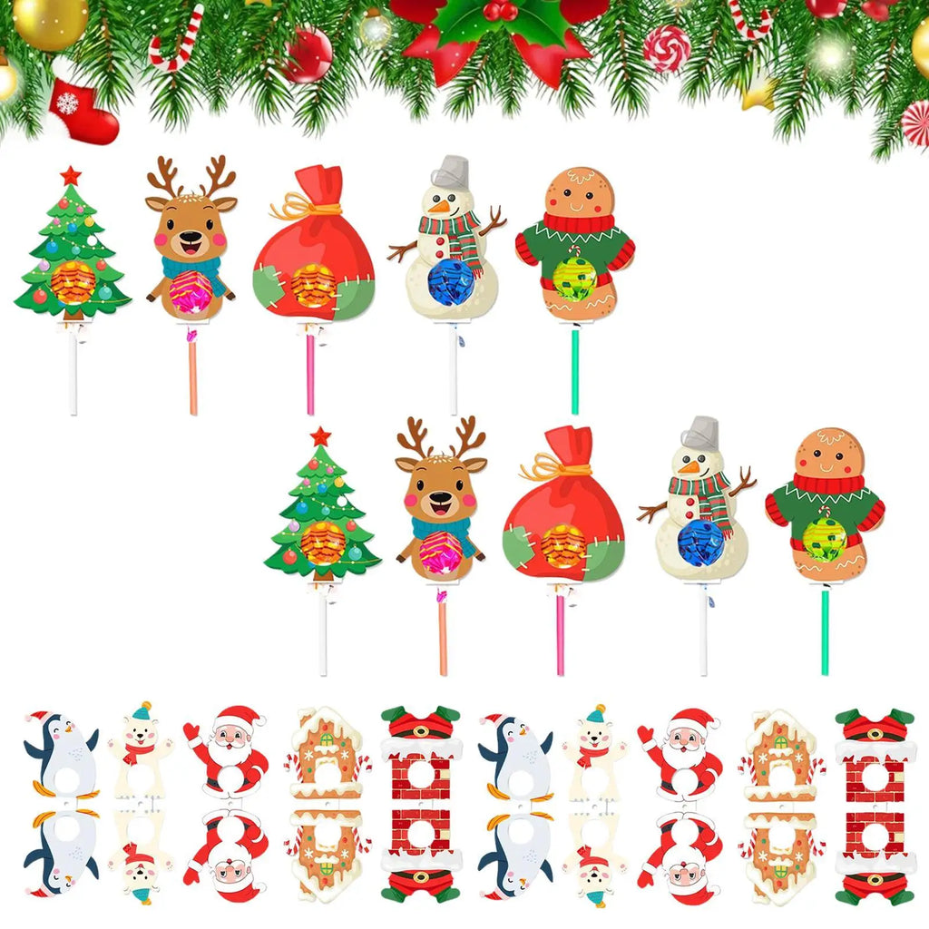 Christmas Candy Holders Snowman Lollipop Holder Cute Party Supplies Qme
