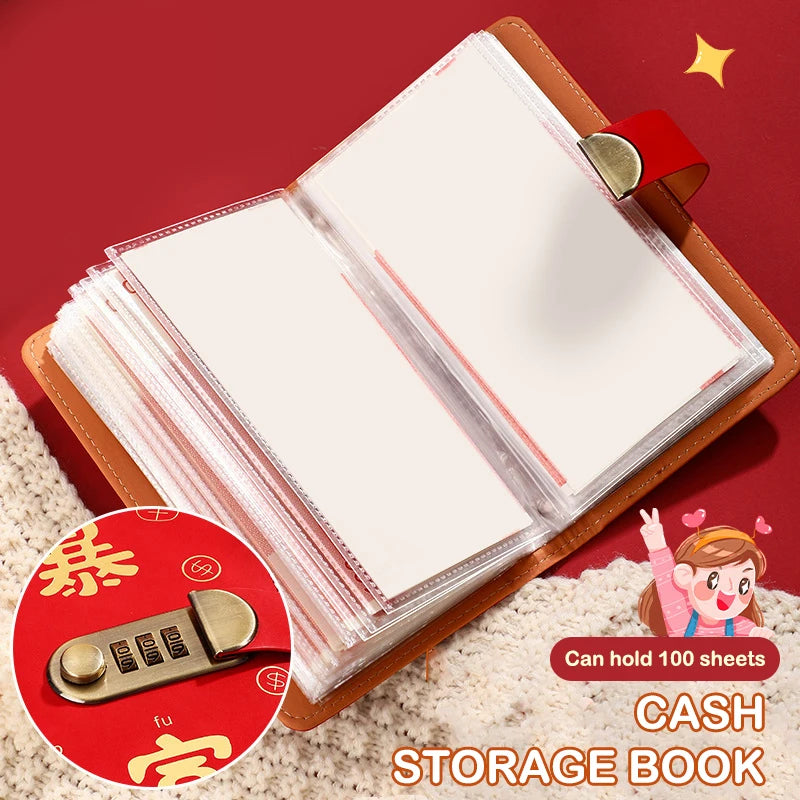 200 Envelopes Money Saving Challenge Password Lock Save PU Collection Qme
