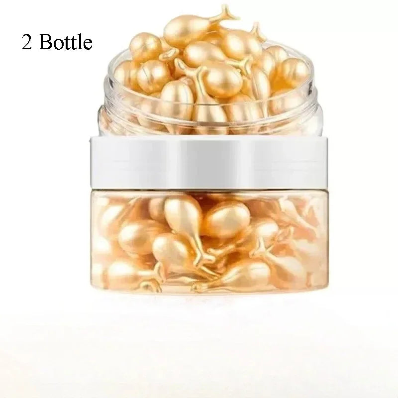 50Pcs Collagen Face Care Capsules Serum Spot Acne Wrinkle Remover Firming Whitening Hyaluronic Acid Essence Skin Care New style Qme 50Pcs 2 bottle