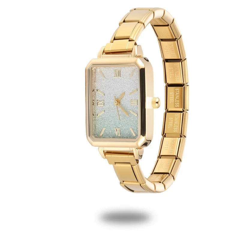 New2026 Y2K Funny Crab and Square Shape High Quality Stainless Steel Watch DIY 9MM Charm Women Men's Bracelet Watch Head Jewelry Qme Style 10