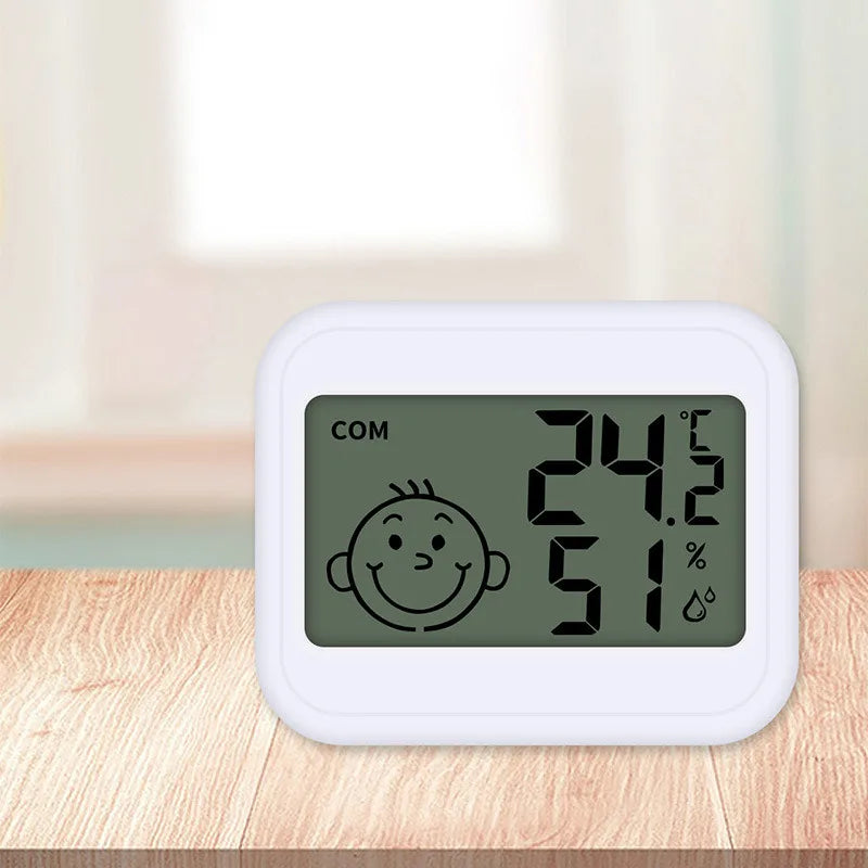 LCD Electronic Digital Temperature Humidity Meter Indoor Outdoor Qme
