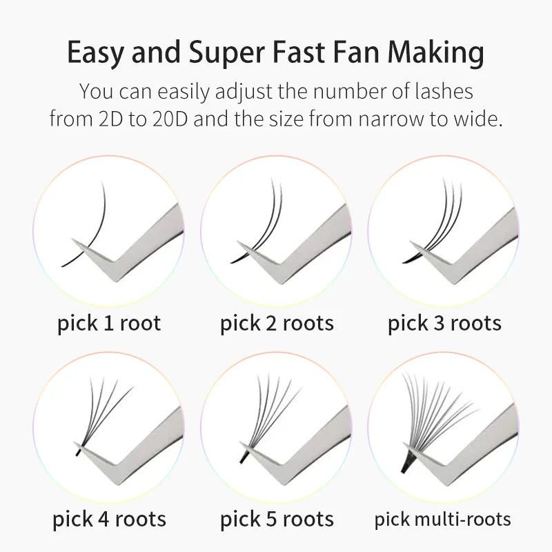 NATUHANA Easy Fan Fast Fanning Volume Lashes Autofans Fake Eyelash Qme