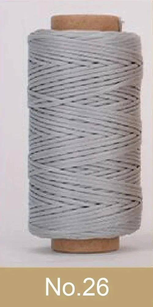 4PCS 30M Flat Waxed Thread Cord Leather Sewing for DIY Handicraft Tool Hand Wax Stitching Repair Cord Durable Polyester Leather Qme No. 26
