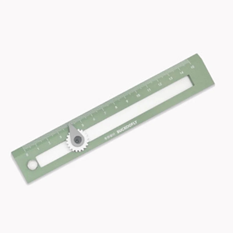 2-in-1 Multifunctional Compass Drawing Ruler Straightedge Geometric Qme Green