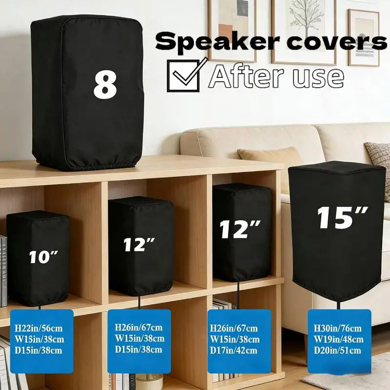 Durable Black 210D Oxford Cloth Speaker Covers Water Dust Resistant Qme