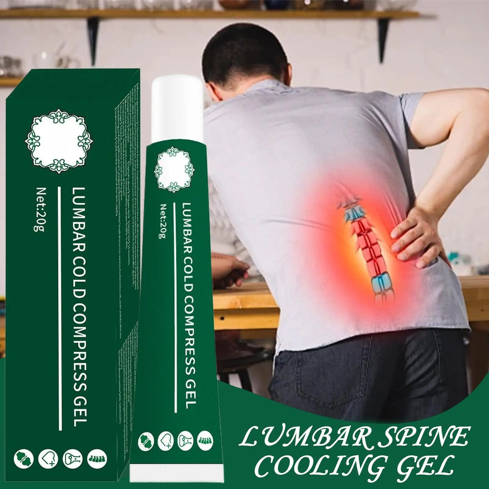 Soothing Relief Cream 20g Skin Relief Joint Gel Portable Cool Lotion for Muscle Joint Care Skin Back Knee Massage Travel Nursing Qme