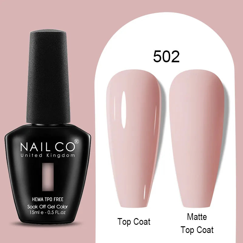 Nailco Jelly Gel Nail Polish Transparent Varnishes 44 Colors Red Pink