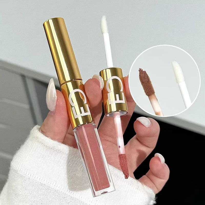 CACE Double End Lip Glaze Full Gloss Mirror Matte Velvet Long Term Qme