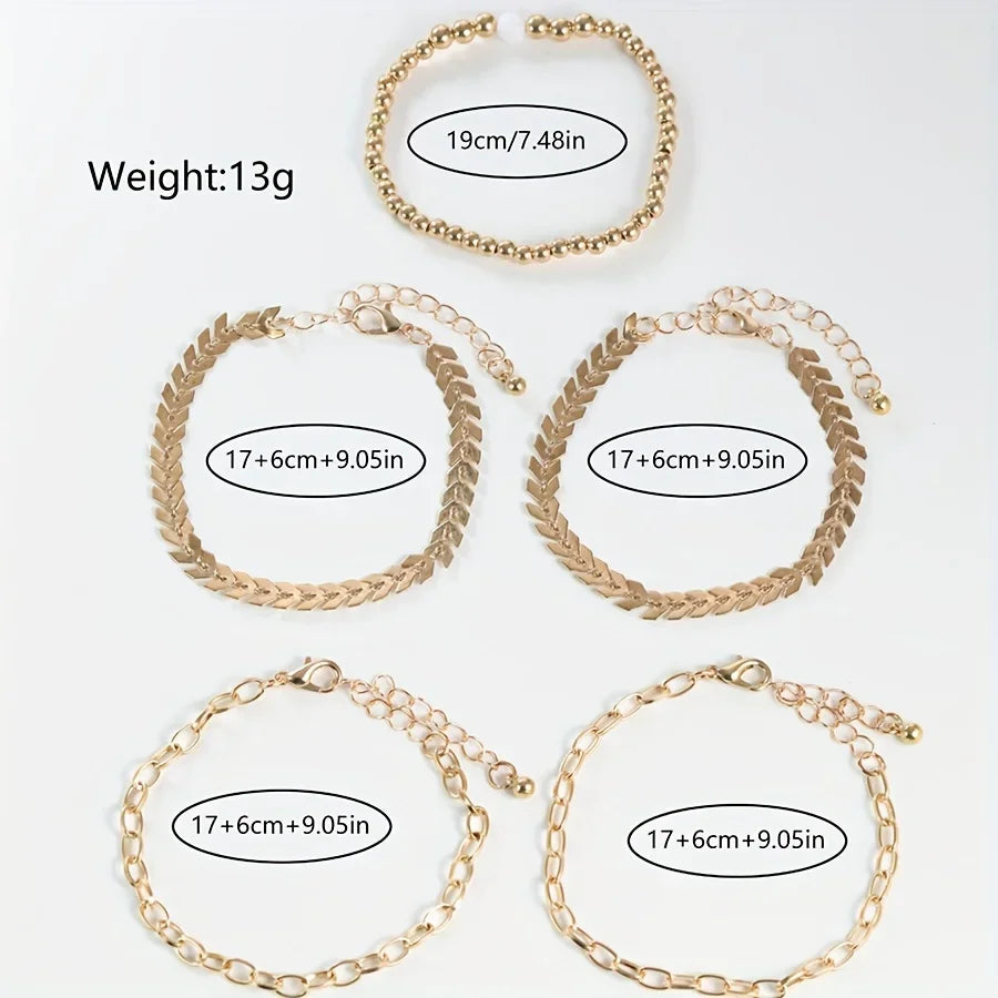 6pcs/set Women's Luxury Rhinestone Quartz Watch Golden Fashion Analog Wrist Watch & Bracelets, Gift For Mom Her Qme