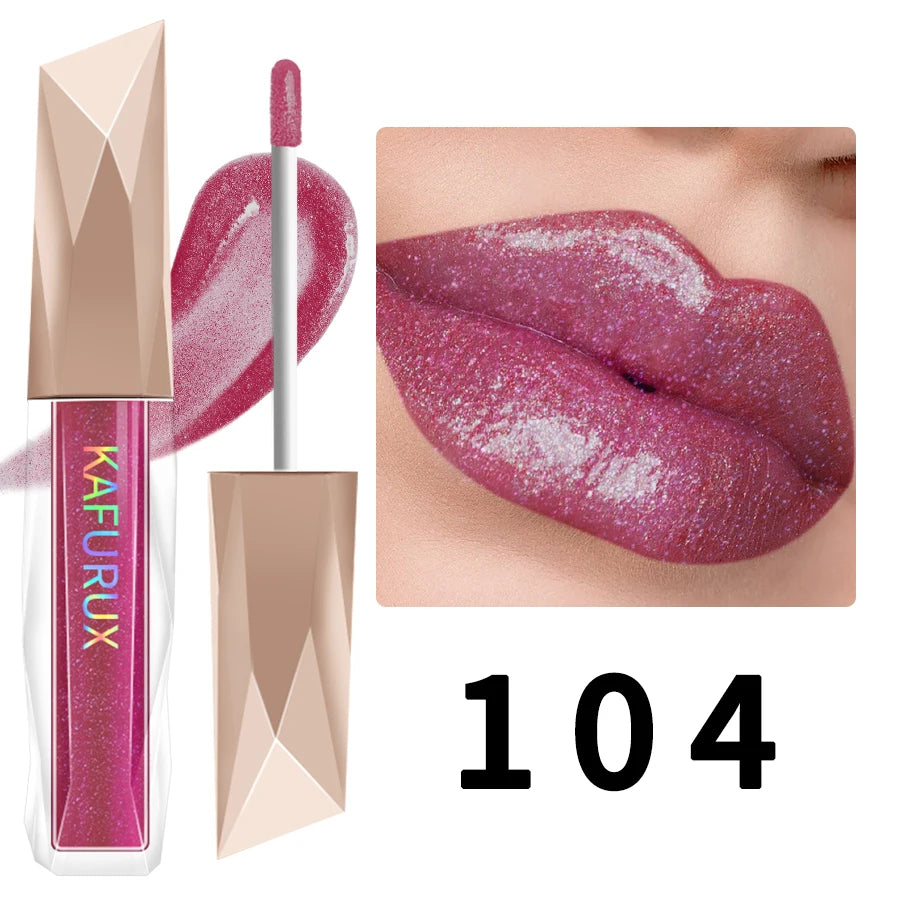 Shimmer Lip Gloss Fuller Effect Moisturizing Care Essence Long Qme 104