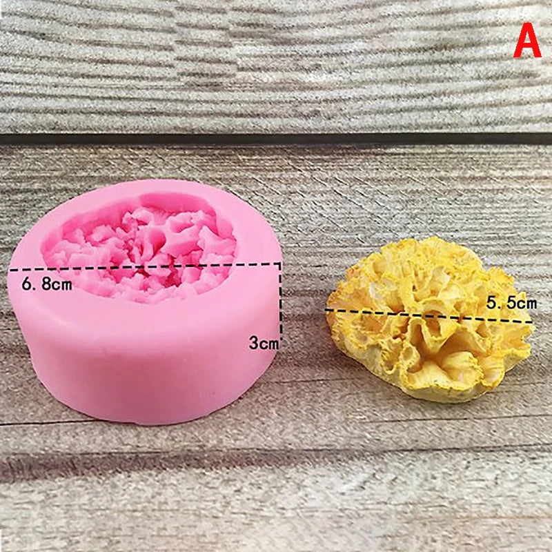 Silicone Cake Mold Chocolate Soap Making Tools Candle Mould Embossed Flower Aromatherapy Candy Handmade Wedding Decor Qme carnation1