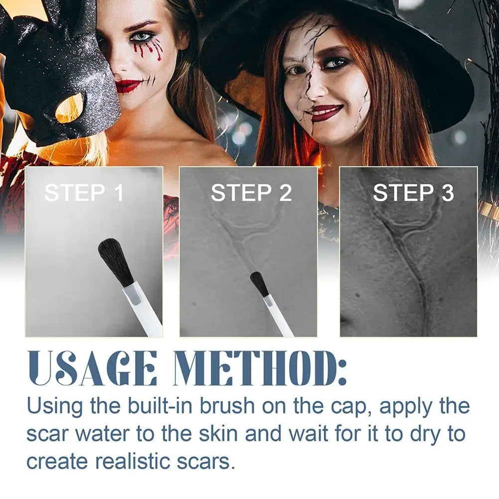 Makeup Scarring Liquid, Scarring Liquid Special Effect Make Up, Liquid Scar Makeup Cosmetic Special Effects Liquid For Halloween Qme