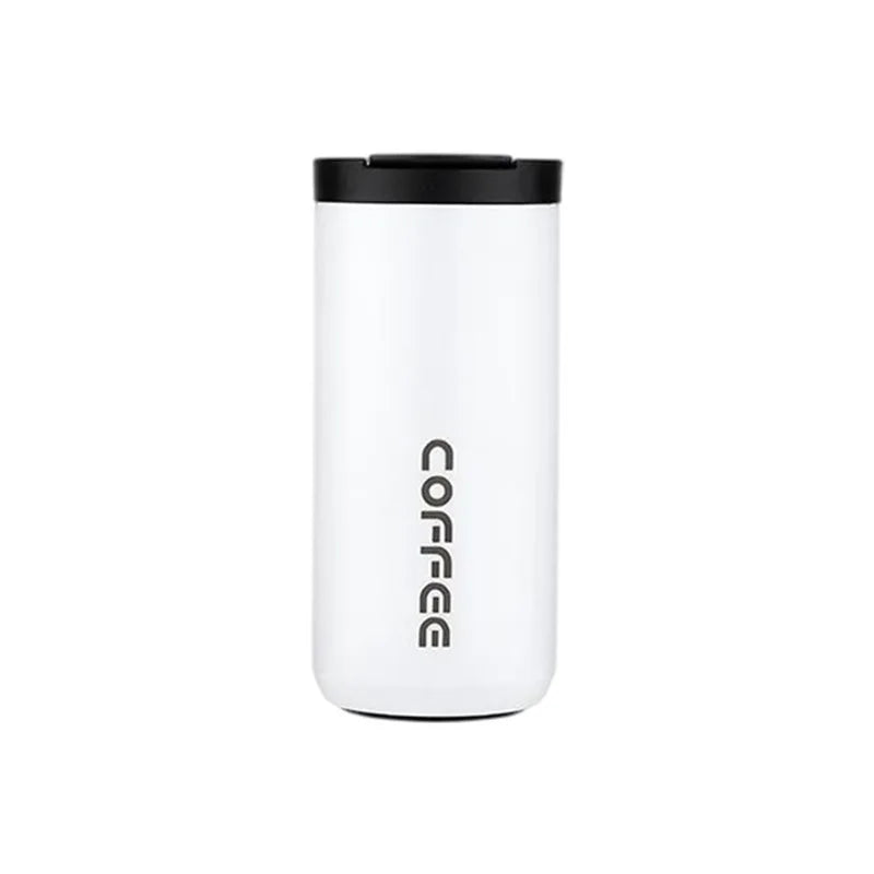 Car-mounted Stainless Steel Insulated Coffee Cup Qme WHITE 550ml