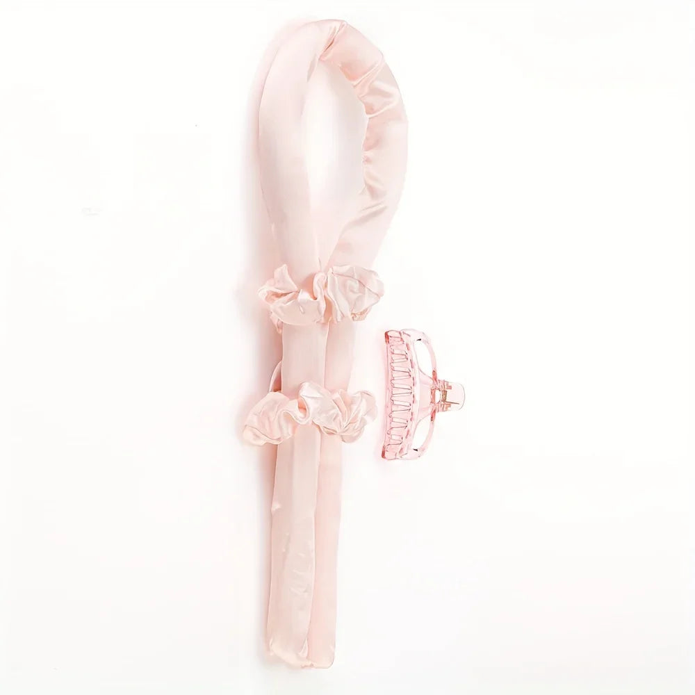 Heatless Curling Rod Headband No Heat Silk Curls Ribbon Hair Rollers Sleeping Soft Headband Lazy Hair Curlers Hair Styling Tools Qme