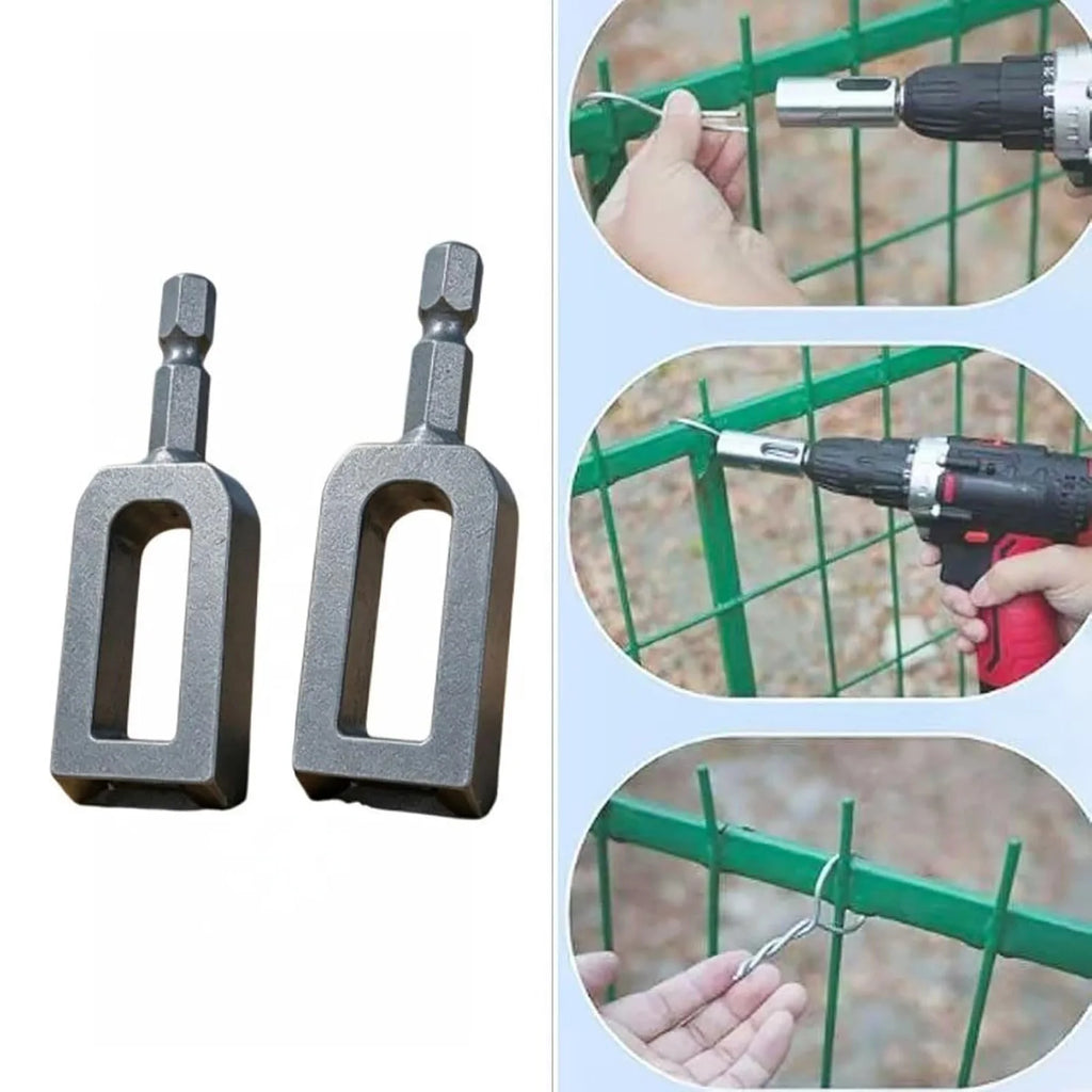 Duty Drill Wire Twister Tool For 9 & 11 Fence Wire Tying Drill Chuck Chain Link Fence Twister For Electric Drill Twisting Sleeve Qme