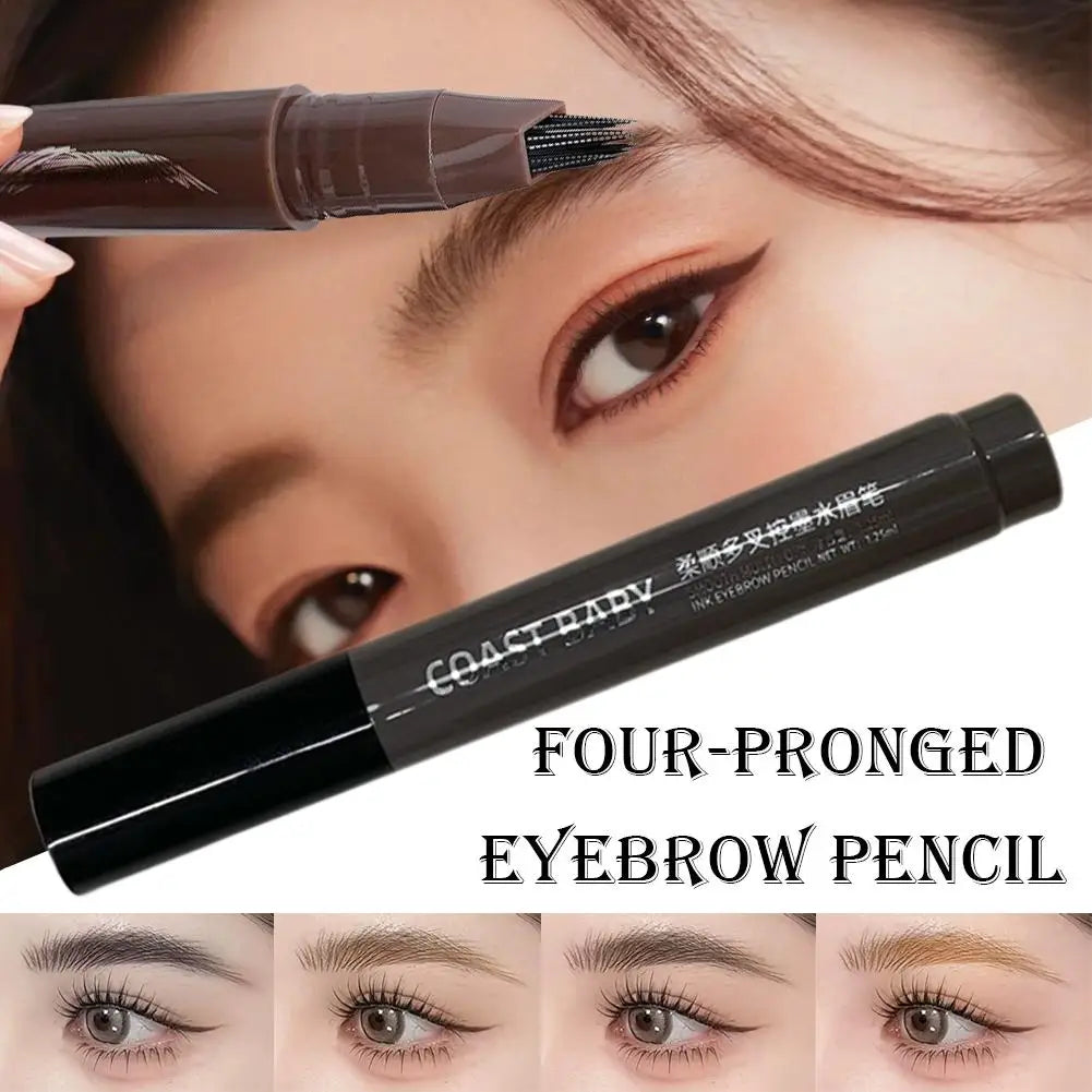 Multi-fork Wild Eyebrow Pen 3D Waterproof Microblading 4 Fork Tip Qme