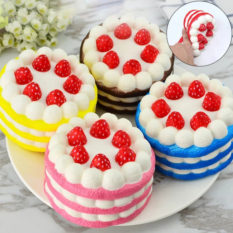 Kawaii Cake Shaped Slow Rising Stress Relief PU Soft Decompression Qme
