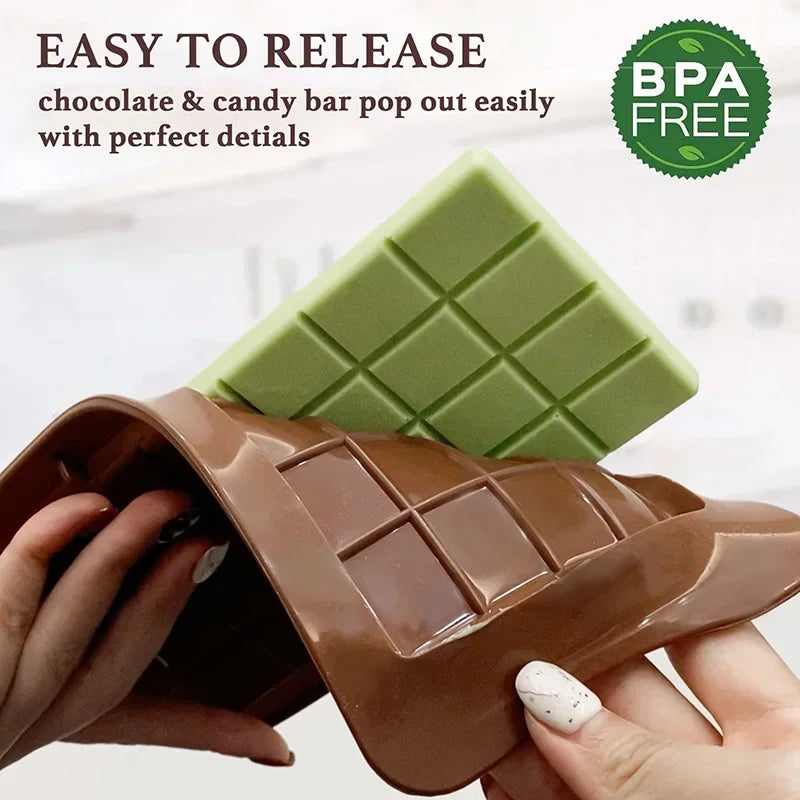Chocolate Bar Molds Silicone Bars Making Fondant Coffee Mould BPA Qme