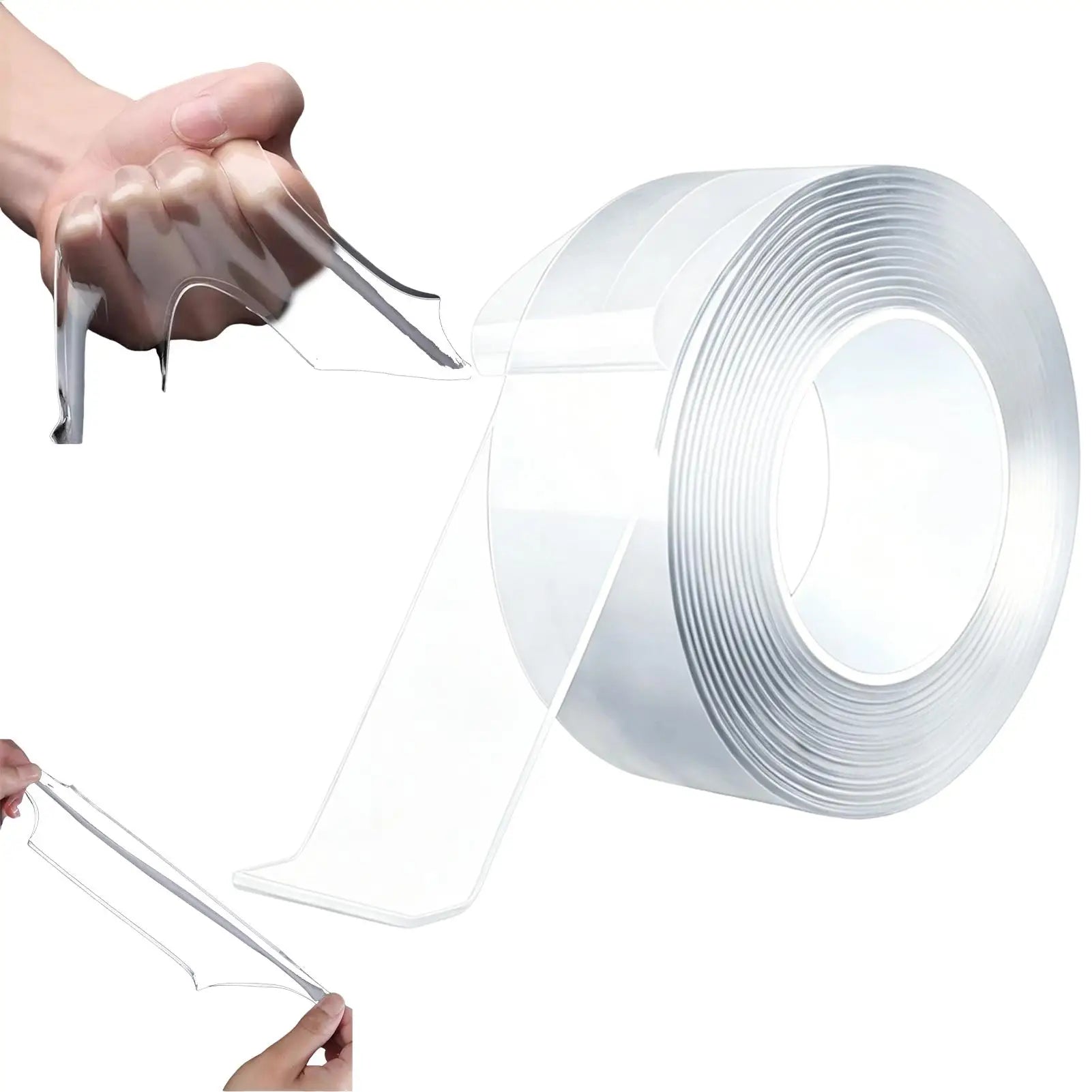 Double Sided Tape Heavy Duty Clear Nano Waterproof Removable Strong Adhesive Mounting Tape Wall Adhesive for Posters Pictures Qme