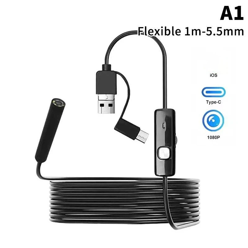 1 Mini Borescope Camera Wired 100w Pixel USB Typec Android Lens Qme A1