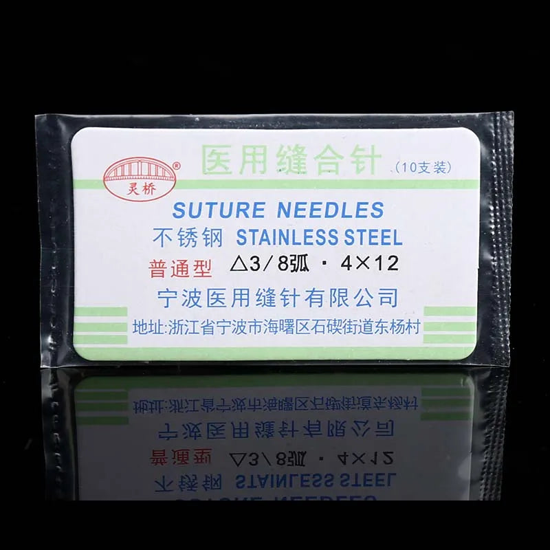 Medical Surgical Suture Needle Triangle Double Eyelid Buried Eyebrow Qme Red
