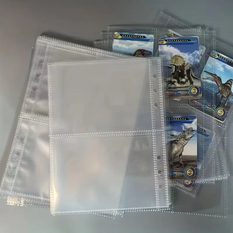 10sheets A5 Loose-leaf PP Transparent Pull-in Inner Page 6 Holes File Qme