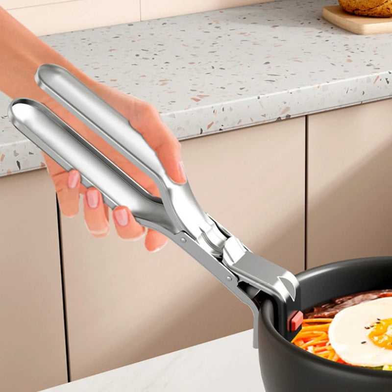 Dish Clamp Pot Pan Gripper Clip Anti-scalding Bowl Holder Plate Qme