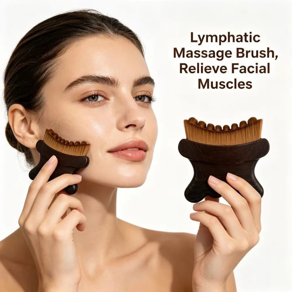 Lymphatic Contour Face Brush Facial Sculpting Anti Puffiness Tool Qme