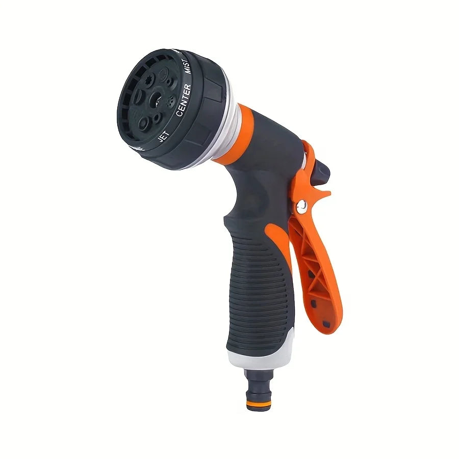 Spray hose nozzle, adjustable handle, suitable for car washing, pet bathing and plant watering. Car washing accessory. Qme